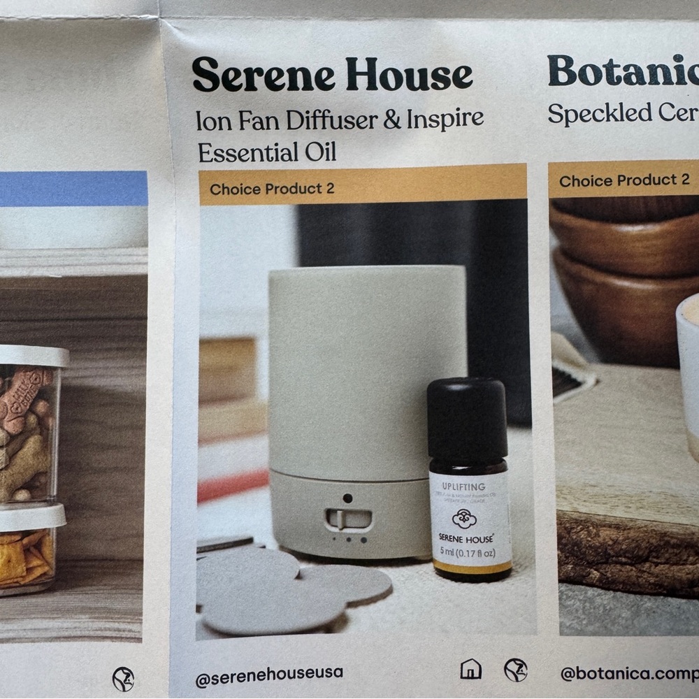 Serene House Ion Fan Diffuser with Inspire Essential Oil